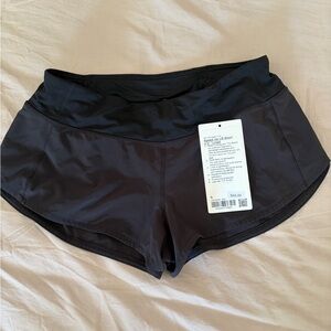 Lululemon Athletica Black Speed Up low rise 2.5” - 6